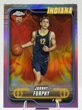 2024-25 Topps Chrome Johnny Furphy Pink Refractor Rookie #139 Indiana Pacers RC