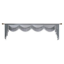 Luxury Valances for Living Room with Beads Crystals Grey Waterfall 98in,