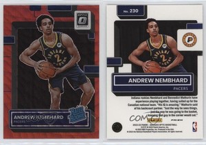 2022-23 Panini Donruss Optic Rated Red Wave Prizm Andrew Nembhard #230 Rookie RC
