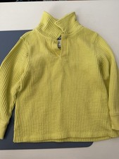 Old Navy Toddler Boy Neon Yellow Long Sleeve Waffle Polo Shirt Sweater 2T FS!