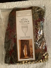 Croscill Red Regent Style # 9399 One ~1~ ASCOT VALANCE  40” W X 27” L