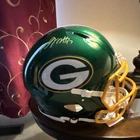 Davante Adams Green Bay Packers Football Helmet Signed BAS Original