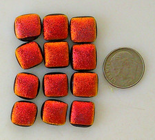 fused dichroic glass cabochon lot of 12 COE 90 hand made free shipping