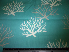 PC. OF AQUA COTTON DECORATOR FABRIC - 1 1/2 YD. X 44 IN.