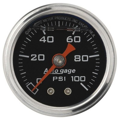 Auto Meter 2174 1-1/2'' Mechanical Fuel Pressure Gauge 0-100 PSI Black NEW