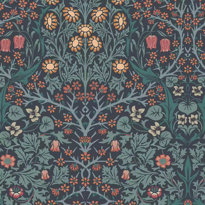 Blackthorn Navy Wallpaper