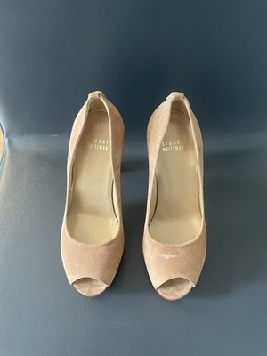 Stuart Weitzman Lille FFANY Pump M 6.5  Suede beige, orange aqua Heels shoes
