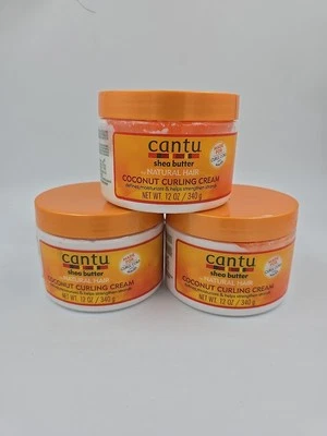 3 X Cantu Coconut Curling Cream 340g - BULK Pack