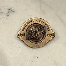 Vintage Bechtel Centennial 1898-1998 Building A Century Brass Lapel Pin Sysktyou