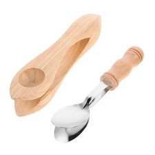2 Pcs Musical Spoons for Kids with Wooden Handle Children's Instrument Toys