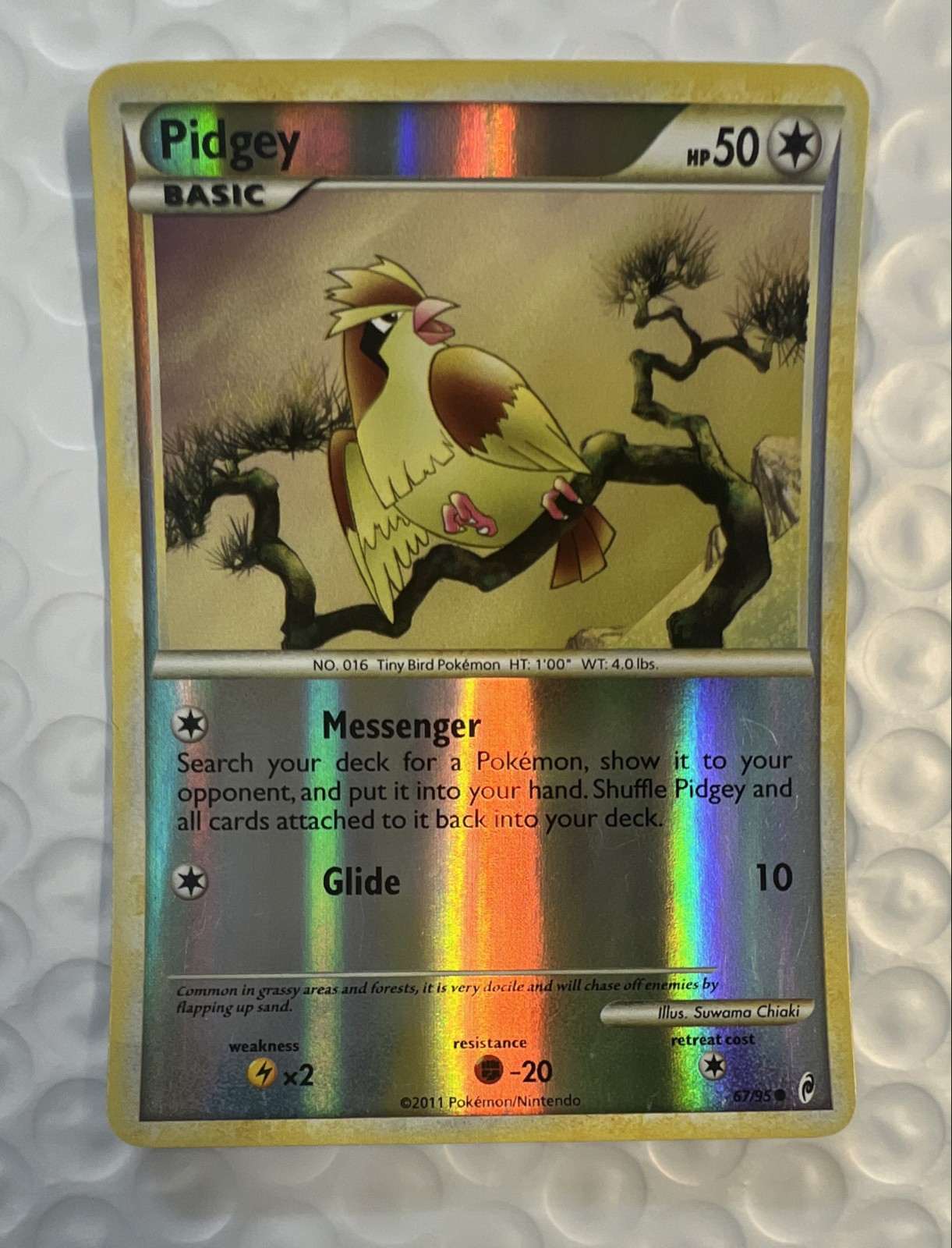 Pidgey 67/95 Call of Legends Reverse Holo