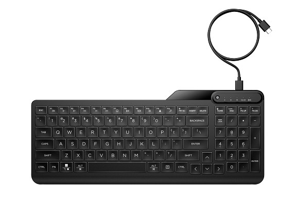 HP 400 Backlit Wired Keyboard — фото 6
