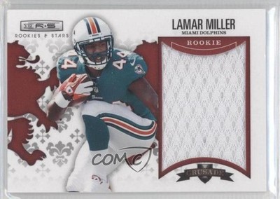2012 Rookies & Stars Rookie Crusade Red Materials 61/199 Lamar Miller #4 RC 0i0