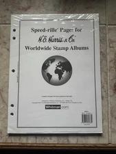 H.E. Harris & Co. SPEED-RILLE PAGES for Worldwide Stamp Albums 3HRS17 Brand NEW!
