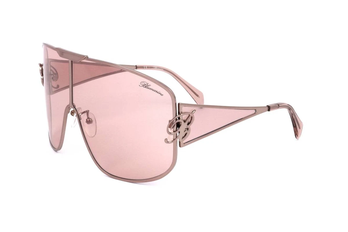 New Blumarine Limited Women Round Gold Pink Sunglasses SB-M109S Mirrored Lens Blumarine Sunglasses for Women for sale | eBay main image 4