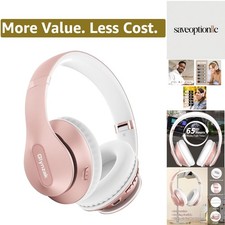Wireless Bluetooth Headphones Over Ear 65H Playtime HiFi Stereo Headset with ...