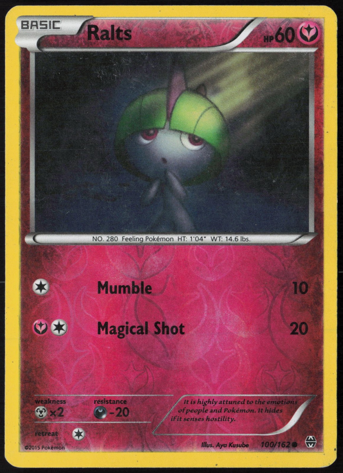 Ralts (100) Reverse Holo 100/162 XY - BREAKthrough LP