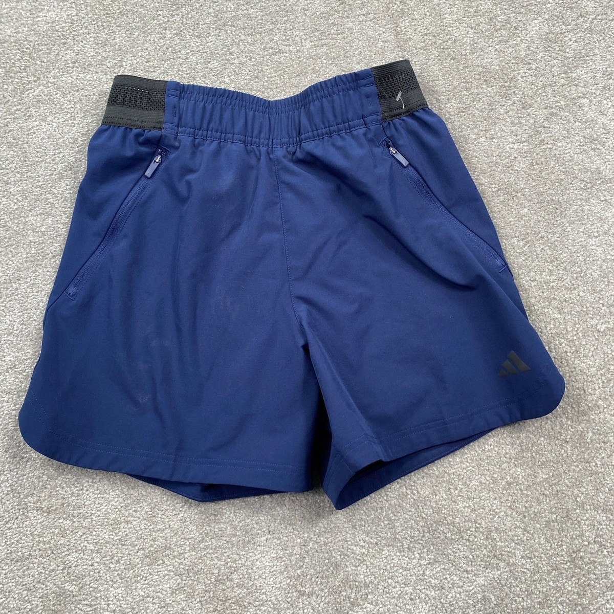 Adidas Mens Axis Training Shorts Navy Blue 5 Inch Inseam AEROREADY