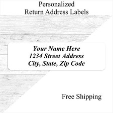 400 Personalized Return Address Labels Printed Self-Adhesive Sheets 1/2 x 1 3/4