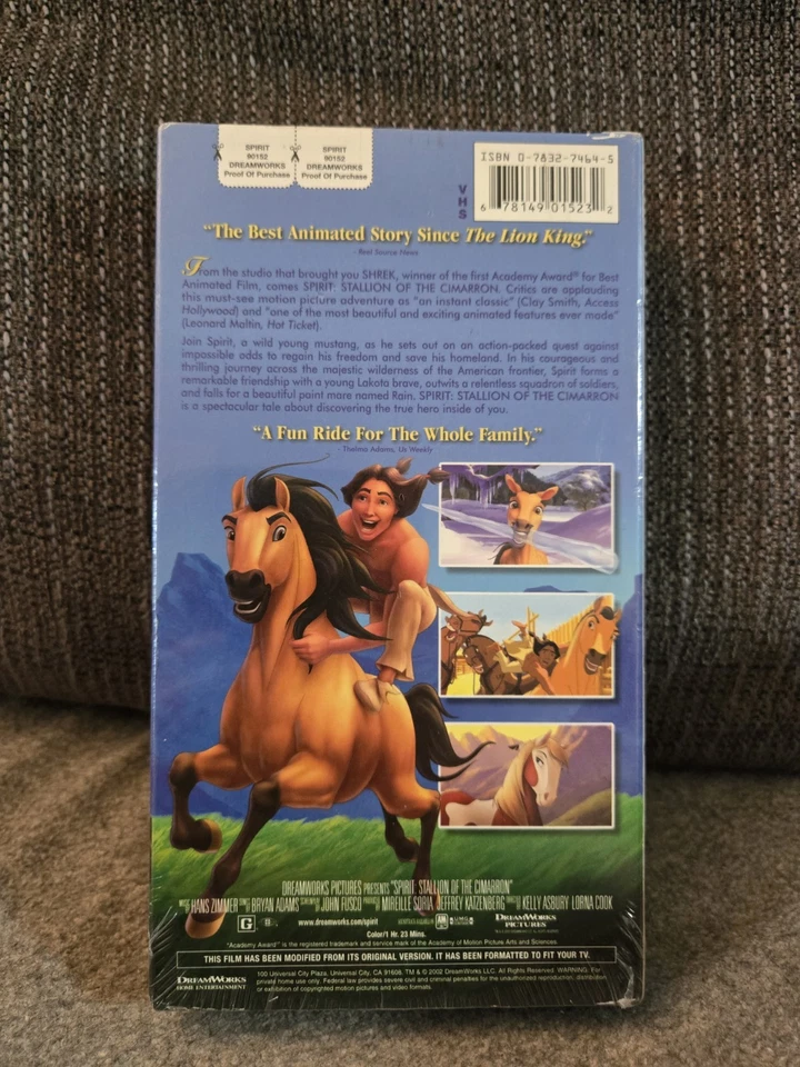 Spirit The Stallion Of The Cimarron (VHS 2002) Factory Sealed Tape Slip Cover - Image 2 of 4