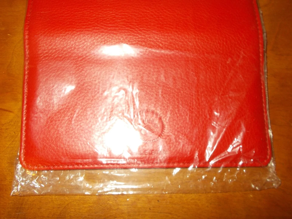 Boyds Bears Red Leather Checkbook Wallet Vintage - Image 4 of 4