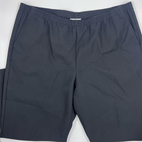 Alfred Dunner Damen Schlupfhose 18W schwarz elastischer Bund gerades Bein USA