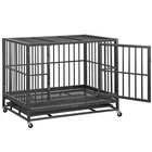 Heavy Duty Large Dog Cage with 0.5 Inch Diameter Steel Tubes For Large Dogs