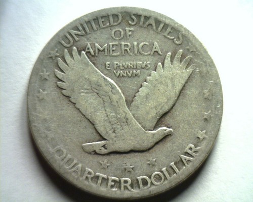 1925 STANDING LIBERTY QUARTER GOOD G CLASHED DIE VORDERSEITE SCHÖNE ORIGINALMÜNZE - Bild 2 von 2