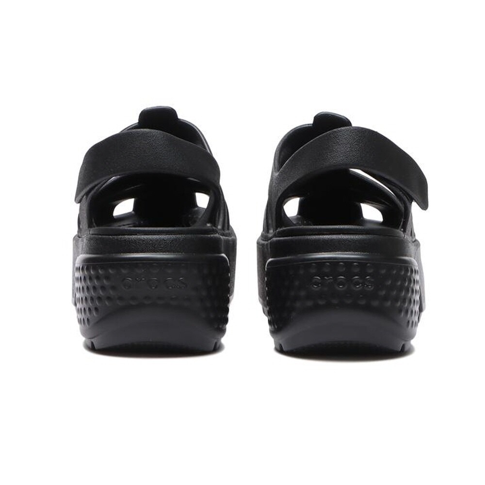 New Womens CROCS STOMP FISHERMAN SANDAL 209938-001 BLACK US W 5-9