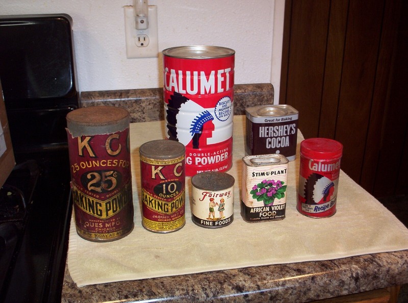 VINTAGE " CLABBER GIRL " BAKING POWDER TIN - PLUS MORE