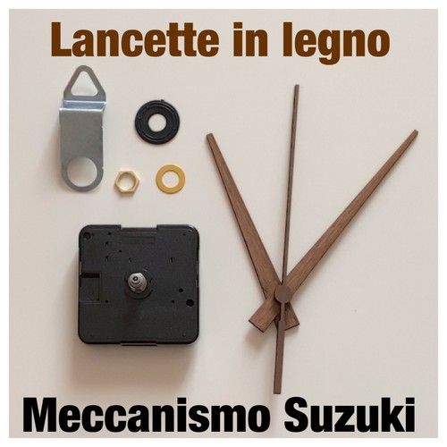 MECCANISMO PER OROLOGIO PARETE SUZUKI KIT COMPLETO LANCETTE SILENZIOSO MURO  O | eBay