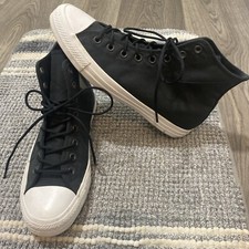 Converse ChuckTaylor Black Canvas High Top  Unisex UK Men 9 Cordura Fabric