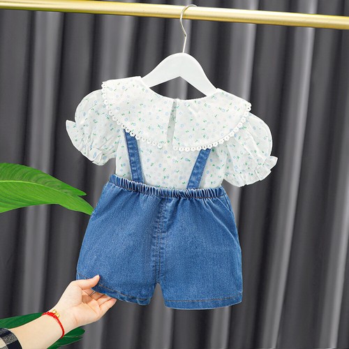 Baby Mädchen Kinder T-Shirt Overall Kleidung Set Kind Kleinkind Sommer Freizeit Outfit - Bild 4 von 25