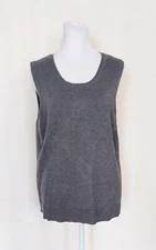 Charter Club Sleeveless Knit Gray Top Size Large