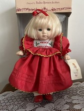 VTG Merry Christmas 10" Vinyl Doll "Krista" by Pauline Bjonness-Jacobsen W/Box