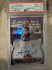 2023 Bowman Chrome Prospects Ariel Almonte Auto Purple Refractor /250 PSA 10