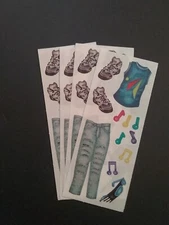 Creative Memories ~ Lot of Four Studio Stickers ~ 2" x 5"  Torn Jeans 