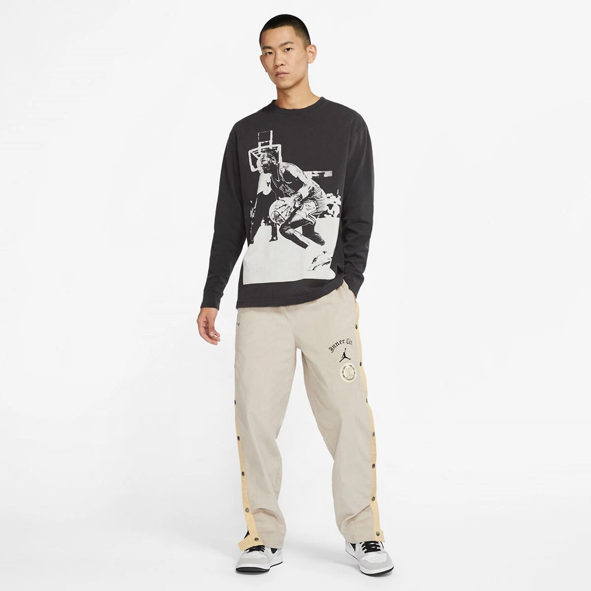 Jordan x Union LA MJ Men's Black Long Sleeve T-Shirt Size L DM2841-045 NEW