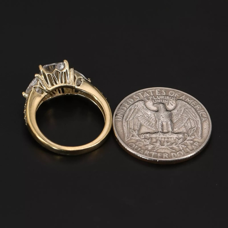 Sterling Silver VICTORIA WIECK White CZ Gold Engagement Wedding Ring