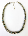 HSN Jay King Sterling Silver Graduated Labradorite Beaded Necklace  18-1/2" — photo 1