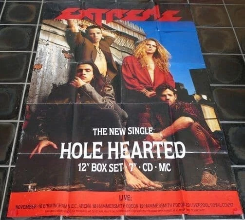 EXTREME Hole Hearted Vinyl Record Single 12 Inch A&M 1991 Box Set & Poster Rock - Image 4 of 4