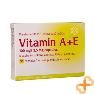 VITAMIN A+E Vitamin A E Ergänzung 30 Kapseln Haut Haare Nägel Immunsystem