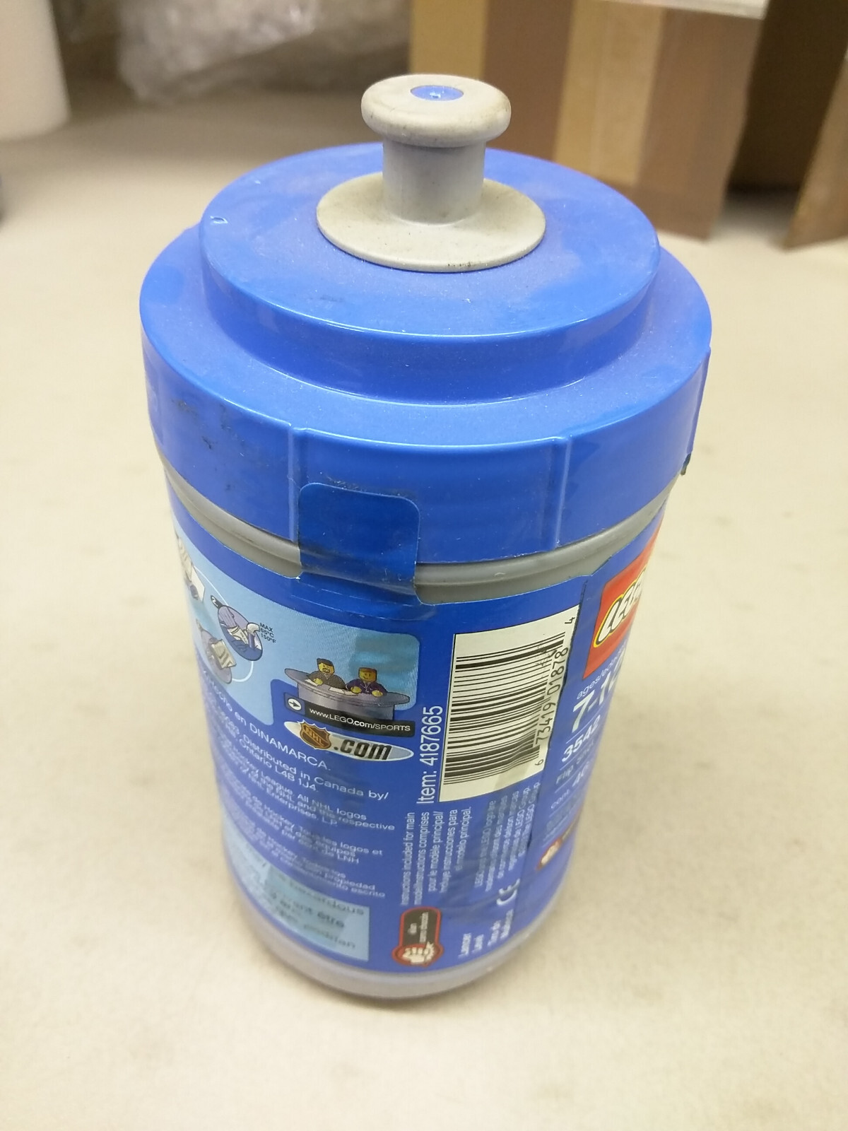 LEGO Sports NHL 3542 Flip Shot NEW! Technic Hockey Player Blue Water Bottle