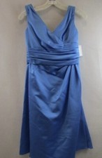 Womans Davids Bridal F14823 Light Blue Sz 4 Homecoming/bridesmaid/formal dress