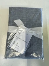 Pottery barn Belgium flax linen pillow sham euro new chambray