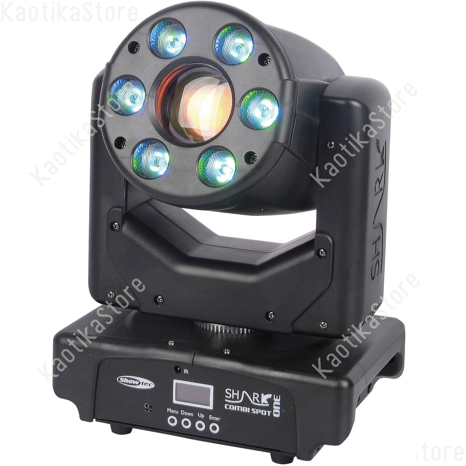 Showtec Shark Combi Spot One 30W + 6 LED Q4 da 8W discoteca testa rotante DMX dj