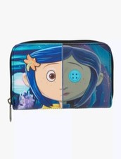 Coraline Split Face Mini Zip Wallet Loungefly NEW