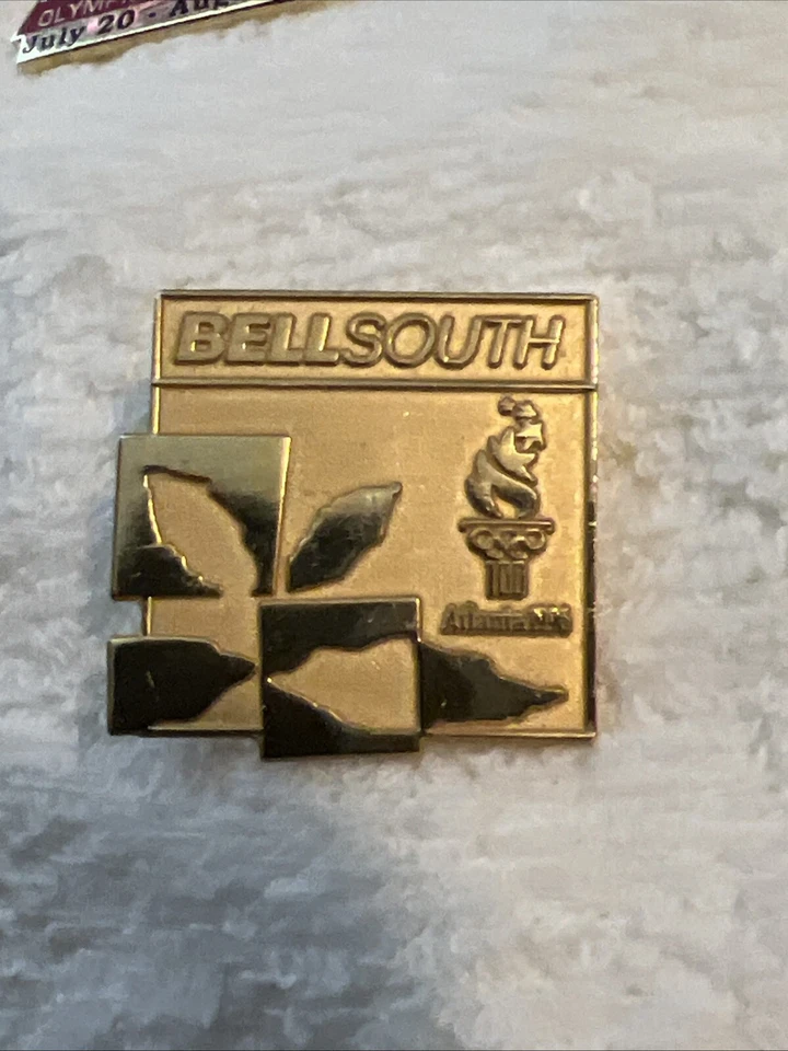 Prendedor de solapa vintage de los Juegos Olímpicos de Atlanta 1996 tono dorado sur D1 Foto 3 de 4