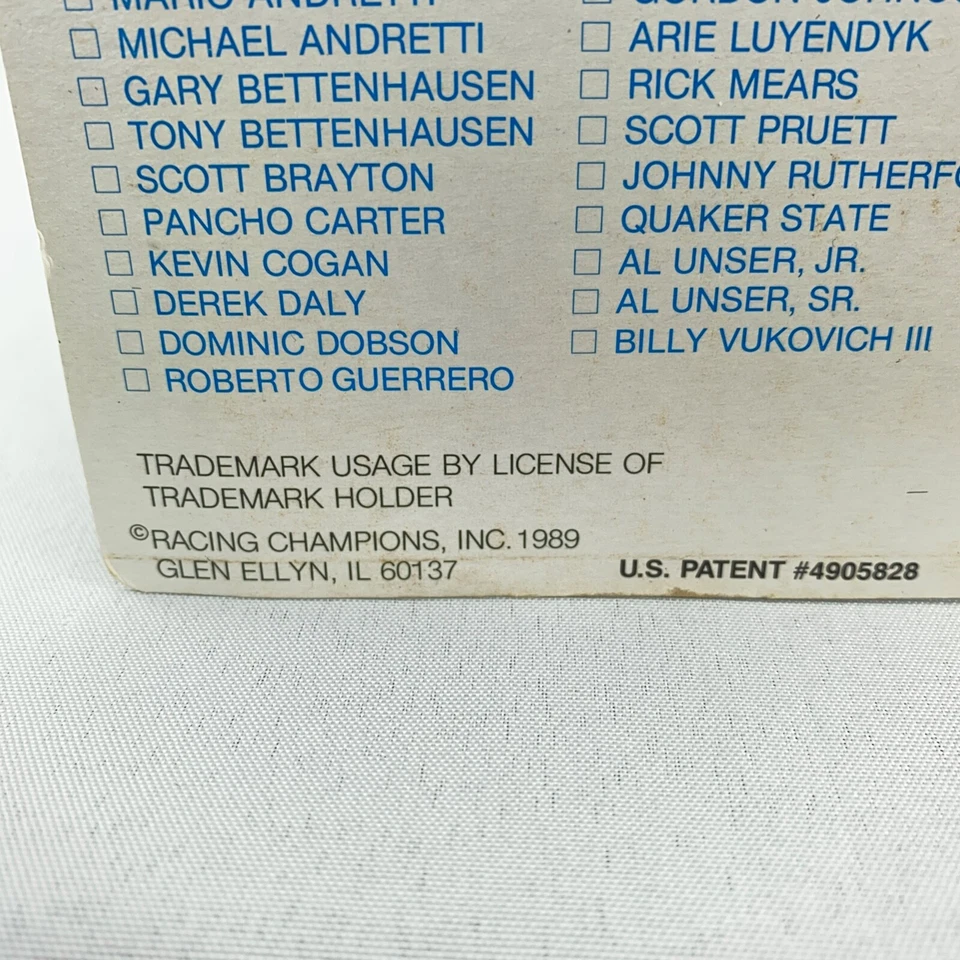 1989 Racing Champions AJ Foyt #14 Foyt Racing Car 1/64 Indy Diecast Collectors - Image 4 of 4