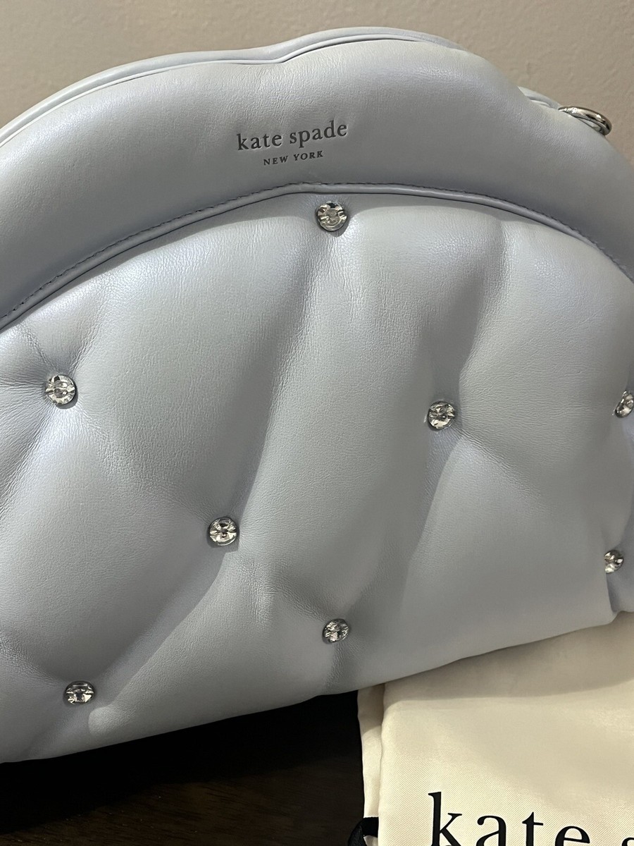 NWT Kate Spade Novelty Shade Pearlized Quilted Leather Cloud NWT Kate Spade Novelty Shade Pearlized Quilted Leather Cloud